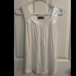 White Sequined Tank